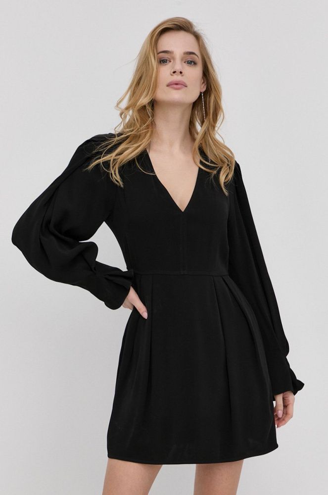 Сукня Victoria Beckham колір чорний mini розкльошена (2089758)