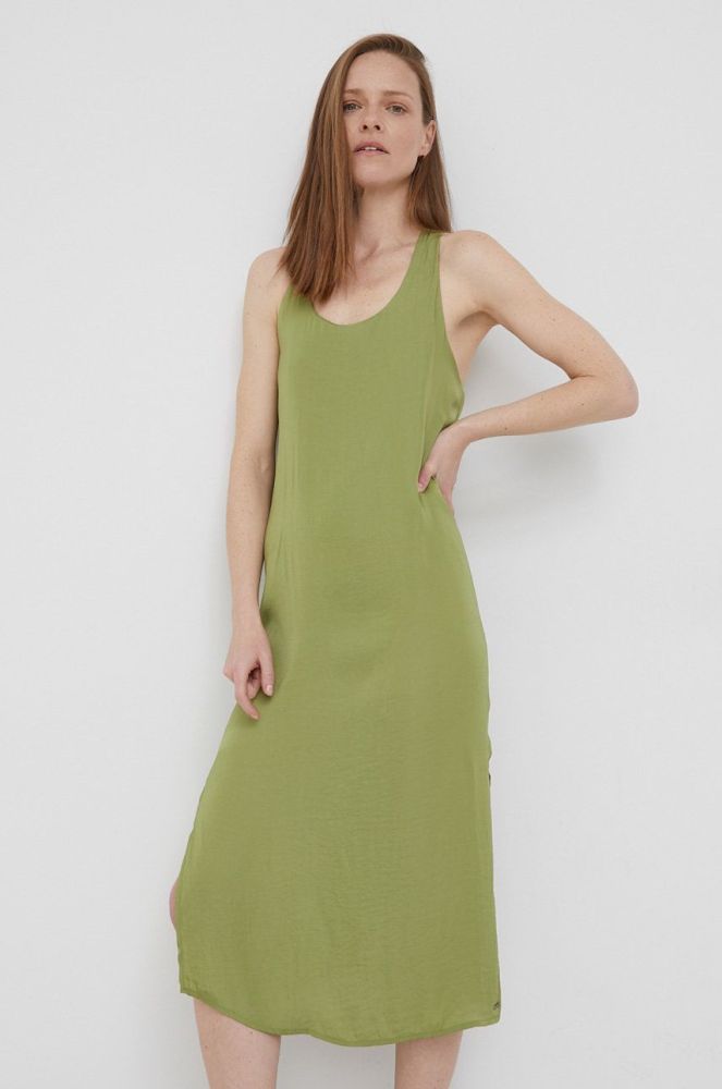 Сукня Pepe Jeans Peyton колір зелений midi пряма