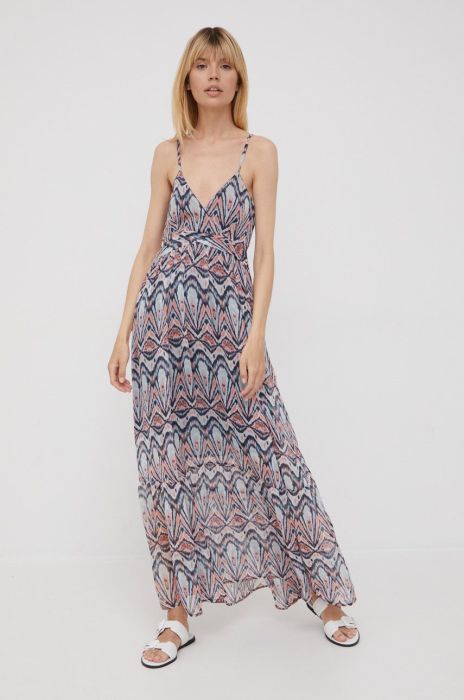 Сукня Pepe Jeans Martinica maxi розкльошена колір барвистий