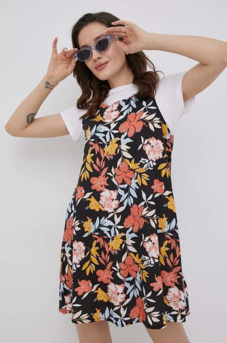 Сукня Roxy колір чорний mini розкльошена
