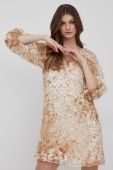 Сукня Sisley колір бежевий mini пряма (2153700)