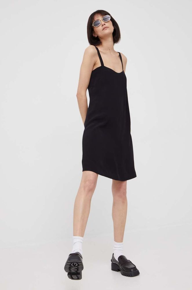 Сукня Sisley колір чорний mini пряма (2346964)
