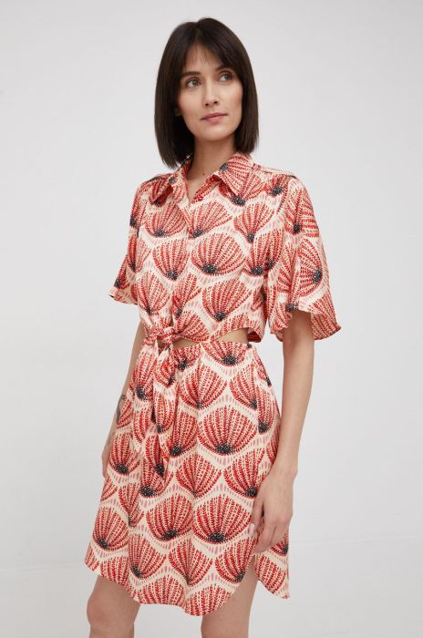 Сукня Sisley колір червоний mini облягаюча