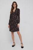 Сукня Sisley колір чорний mini розкльошена (2153712)