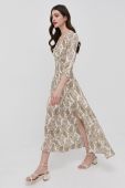 Сукня Morgan колір бежевий maxi розкльошена (2047628)