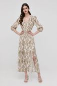 Сукня Morgan колір бежевий maxi розкльошена (2047628)