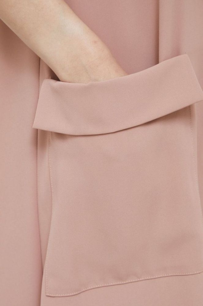 Сукня Dkny колір бежевий midi розкльошена фото 5