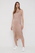 Сукня Dkny колір бежевий midi пряма (2407945)