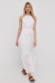 Бавовняна сукня MICHAEL Michael Kors колір білий maxi розкльошена