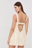Сукня For Love & Lemons колір бежевий mini розкльошена (2281098)