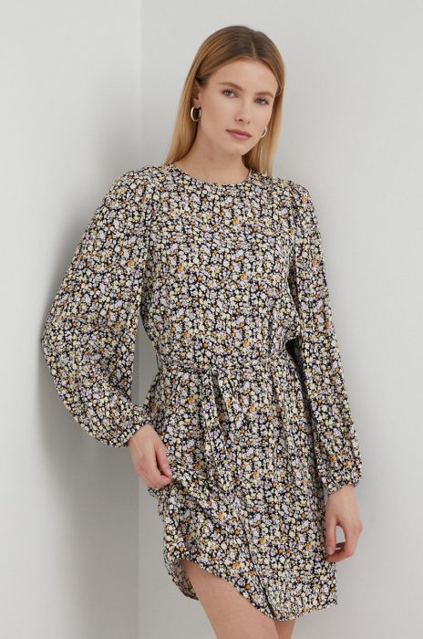 Сукня Vila колір чорний mini розкльошена (2174884)