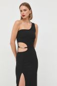 Сукня Morgan колір чорний maxi облягаюча (2475526)