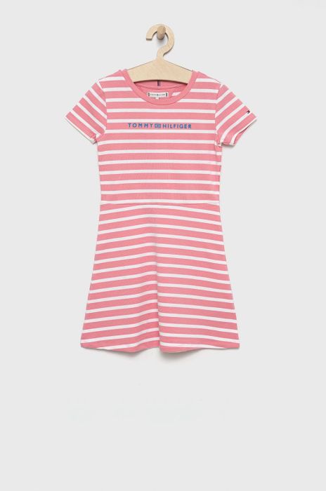 Дитяча сукня Tommy Hilfiger колір рожевий mini розкльошена (2215783)