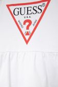 Дитяча бавовняна сукня Guess колір білий mini розкльошена (1999576)