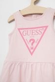 Дитяча бавовняна сукня Guess колір рожевий mini розкльошена (1999568)