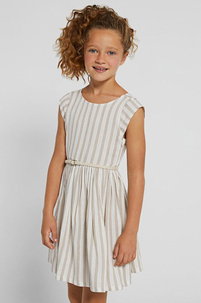 Дитяча сукня Mayoral колір бежевий mini розкльошена (2083067)