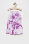 Дитяча бавовняна сукня United Colors of Benetton колір фіолетовий midi пряма (2408043)