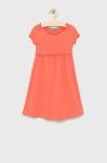 Дитяча сукня United Colors of Benetton колір рожевий midi розкльошена (2412399)