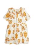 Дитяча бавовняна сукня Mini Rodini колір бежевий mini розкльошена