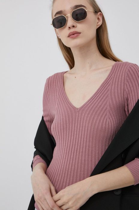Светр Only жіночий колір рожевий легкий (2126306)