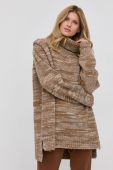 Светр з вовною Samsoe Samsoe жіночий колір коричневий теплий гольф