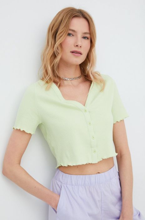 Футболка Noisy May жіноча колір зелений