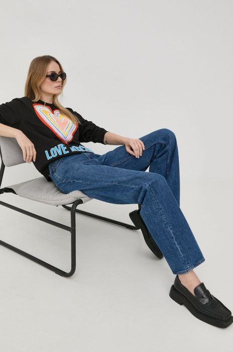 Кофта Love Moschino жіноча колір чорний з принтом (2323958)