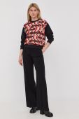 Бавовняна кофта Love Moschino жіноча колір чорний візерунок