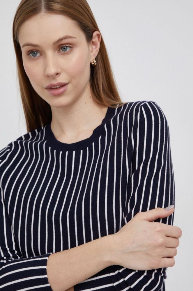 Светр Dkny жіночий колір синій легкий фото 4