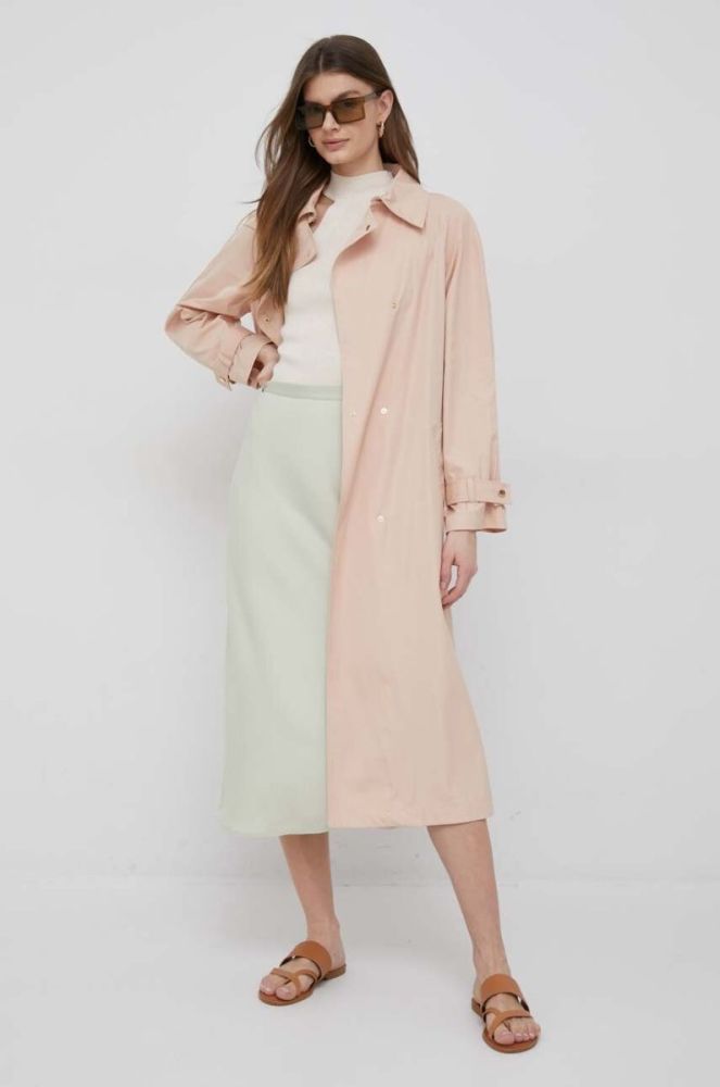 Топ Dkny жіночий колір бежевий півгольф (3080748) фото 2