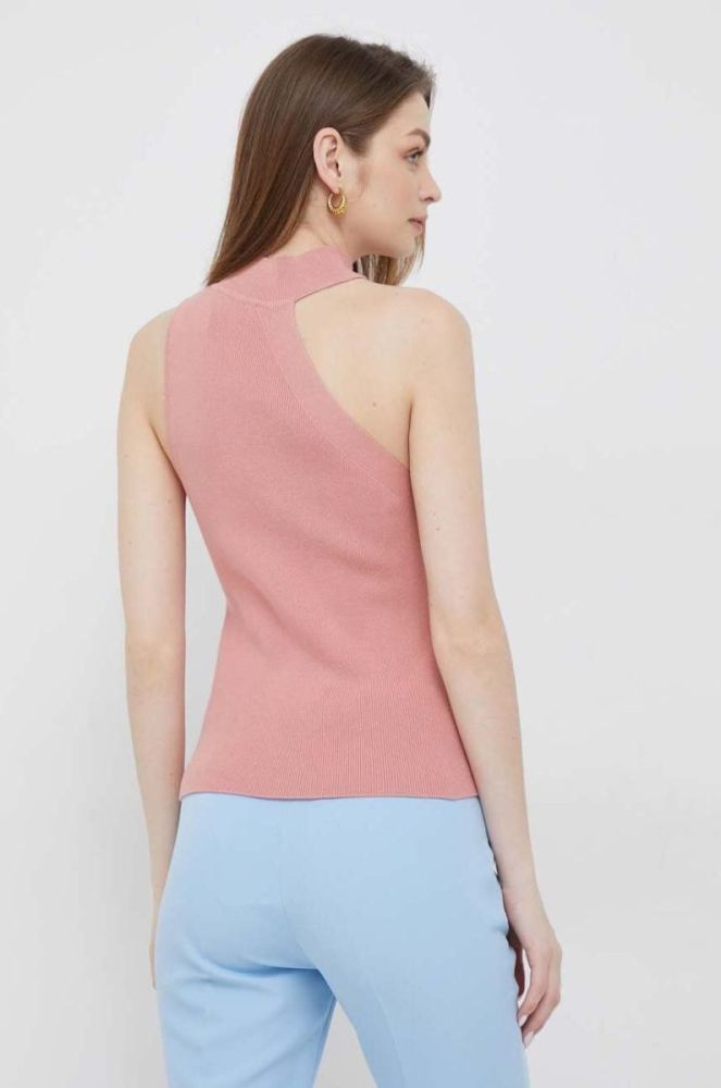 Топ Dkny жіночий колір рожевий півгольф фото 3