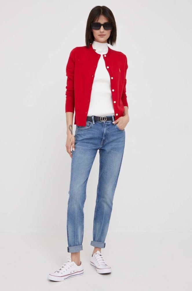 Топ Dkny жіночий колір бежевий півгольф (2339062) фото 2