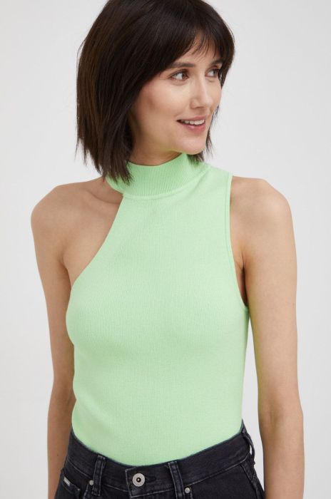 Топ Dkny жіночий колір зелений півгольф