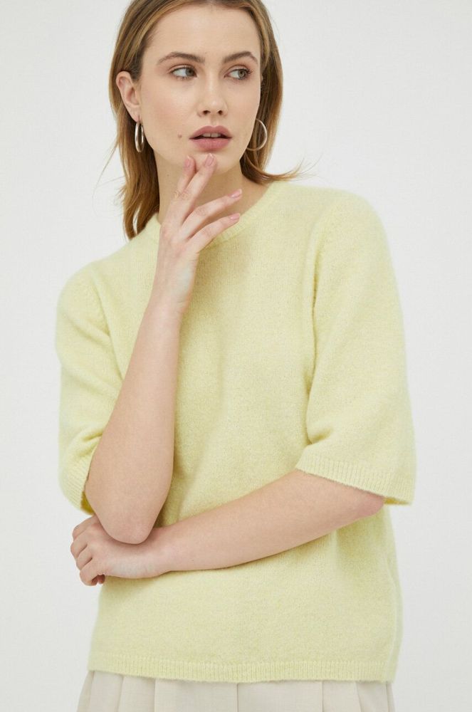Вовняний светр Gestuz жіночий колір жовтий
