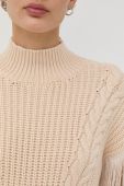 Светр Bruuns Bazaar жіночий колір бежевий теплий півгольф