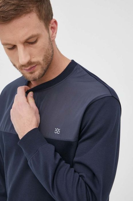 Кофта Sisley чоловіча колір синій однотонна