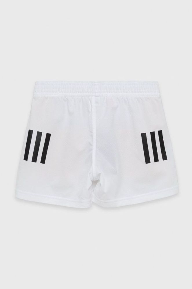 Дитячі шорти adidas Performance GI7638 колір білий регульована талія фото 2