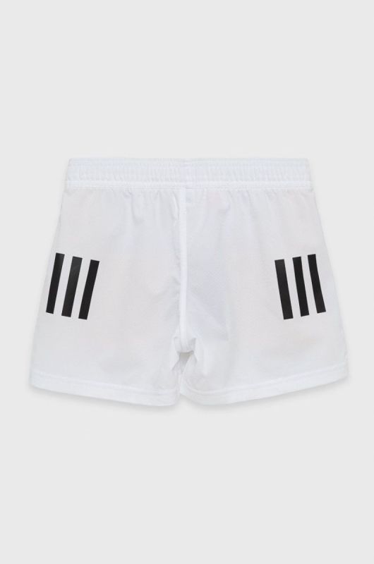 Дитячі шорти adidas Performance GI7638 колір білий регульована талія фото 2