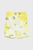 Дитячі бавовняні шорти United Colors of Benetton колір жовтий (2408081)