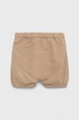 Дитячі шорти з домішкою льону Name it колір бежевий