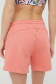 Бавовняні шорти Dkny жіночі колір рожевий однотонні середня посадка
