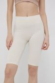 Шорти Vila жіночі колір бежевий однотонні висока посадка