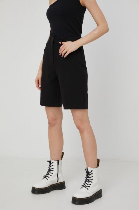 Шорти Noisy May жіночі колір чорний однотонні висока посадка (2133021)