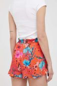 Шорти Desigual жіночі колір помаранчевий візерунок висока посадка