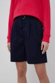 Шорти Tommy Hilfiger жіночі колір синій однотонні висока посадка (2103192)