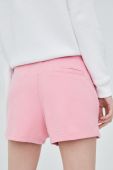Бавовняні шорти Tommy Jeans жіночі колір рожевий однотонні висока посадка