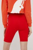 Шорти Tommy Jeans жіночі колір червоний з аплікацією висока посадка