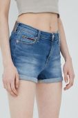 Джинсові шорти Tommy Jeans Bf0231 жіночі однотонні середня посадка колір блакитний