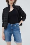 Джинсові шорти Tommy Jeans Bf0231 жіночі однотонні висока посадка колір блакитний