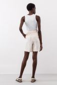 Шорти Ivy Oak жіночі колір білий однотонні висока посадка